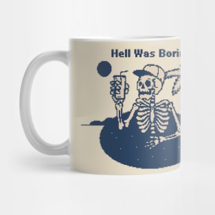 Hell Was Boring - 1bit Pixelart Mug